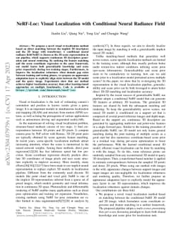 NeRF-Loc: Visual Localization with Conditional Neural Radiance Field