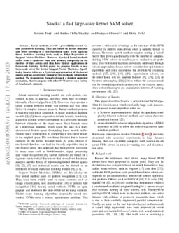 Snacks: a fast large-scale kernel SVM solver