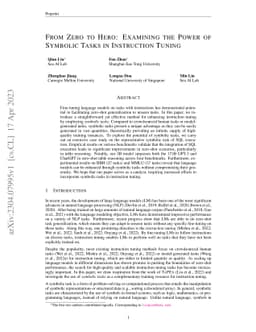 From Zero to Hero: Examining the Power of Symbolic Tasks in Instruction
  Tuning