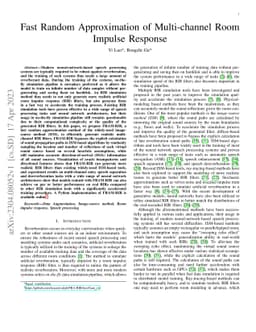 Fast Random Approximation of Multi-channel Room Impulse Response