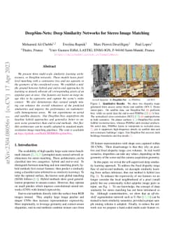 DeepSim-Nets: Deep Similarity Networks for Stereo Image Matching