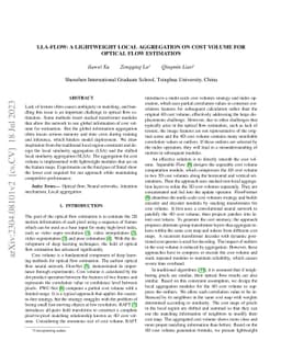 LLA-FLOW: A Lightweight Local Aggregation on Cost Volume for Optical
  Flow Estimation