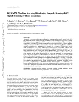 DAS-N2N: Machine learning Distributed Acoustic Sensing (DAS) signal
  denoising without clean data