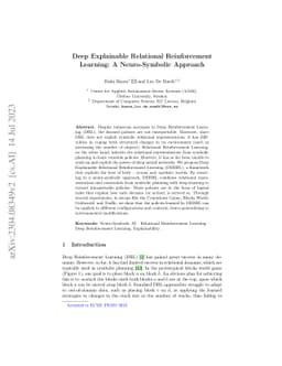 Deep Explainable Relational Reinforcement Learning: A Neuro-Symbolic
  Approach