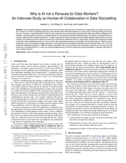 Why is AI not a Panacea for Data Workers? An Interview Study on Human-AI Collaboration in Data Storytelling