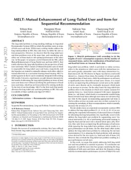 MELT: Mutual Enhancement of Long-Tailed User and Item for Sequential
  Recommendation