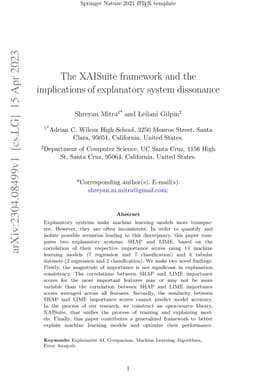 The XAISuite framework and the implications of explanatory system
  dissonance