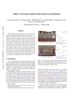 U2RLE: Uncertainty-Guided 2-Stage Room Layout Estimation