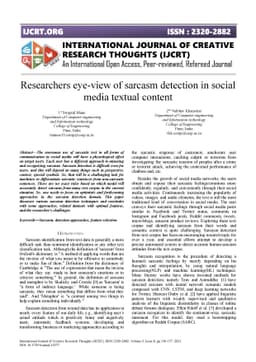 Researchers eye-view of sarcasm detection in social media textual
  content