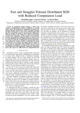 Fast and Straggler-Tolerant Distributed SGD with Reduced Computation
  Load