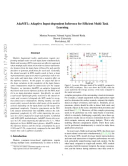 AdaMTL: Adaptive Input-dependent Inference for Efficient Multi-Task
  Learning