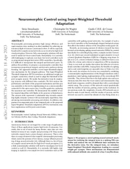 Neuromorphic Control using Input-Weighted Threshold Adaptation