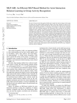 MLP-AIR: An Efficient MLP-Based Method for Actor Interaction Relation
  Learning in Group Activity Recognition