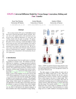 UPGPT: Universal Diffusion Model for Person Image Generation, Editing
  and Pose Transfer