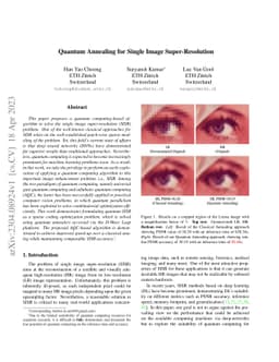 Quantum Annealing for Single Image Super-Resolution