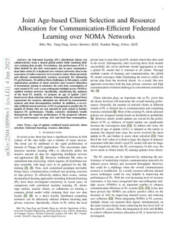 Joint Age-based Client Selection and Resource Allocation for
  Communication-Efficient Federated Learning over NOMA Networks