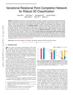 Variational Relational Point Completion Network for Robust 3D
  Classification