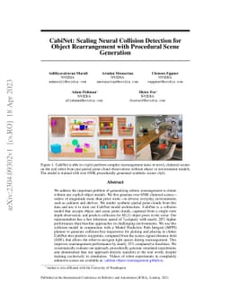 CabiNet: Scaling Neural Collision Detection for Object Rearrangement
  with Procedural Scene Generation