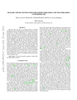 Dynamic Chunk Convolution for Unified Streaming and Non-Streaming
  Conformer ASR