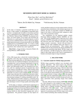 Denoising Diffusion Medical Models