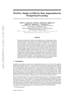 MixPro: Simple yet Effective Data Augmentation for Prompt-based Learning