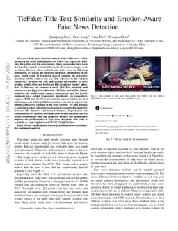 TieFake: Title-Text Similarity and Emotion-Aware Fake News Detection