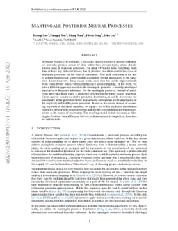 Martingale Posterior Neural Processes