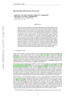 Network Pruning Spaces