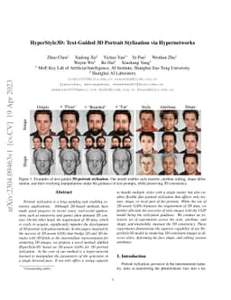 HyperStyle3D: Text-Guided 3D Portrait Stylization via Hypernetworks