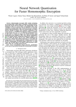 Neural Network Quantisation for Faster Homomorphic Encryption