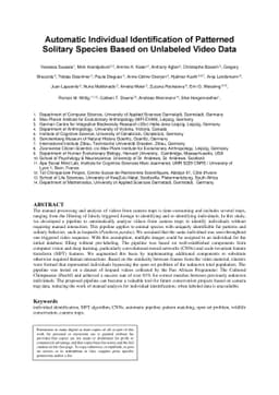 Automatic Individual Identification of Patterned Solitary Species Based
  on Unlabeled Video Data