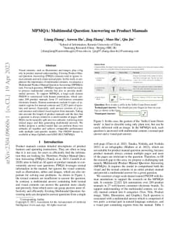 MPMQA: Multimodal Question Answering on Product Manuals