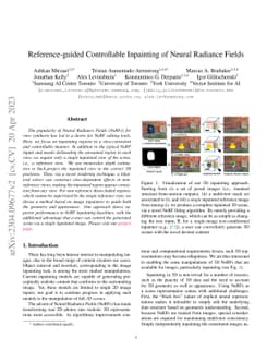 Reference-guided Controllable Inpainting of Neural Radiance Fields