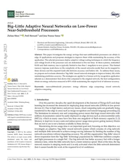 Big-Little Adaptive Neural Networks on Low-Power Near-Subthreshold
  Processors