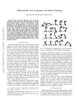 Differentiable Task Assignment and Motion Planning