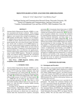 Skeleton-based action analysis for ADHD diagnosis