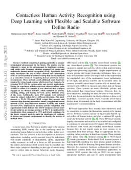 Contactless Human Activity Recognition using Deep Learning with Flexible
  and Scalable Software Define Radio