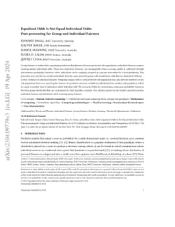 Equalised Odds is not Equal Individual Odds: Post-processing for Group
  and Individual Fairness