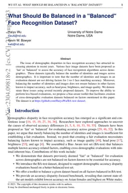 What Should Be Balanced in a "Balanced" Face Recognition Dataset?