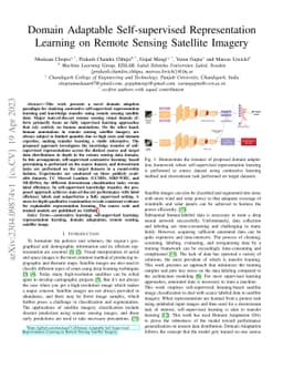 Domain Adaptable Self-supervised Representation Learning on Remote
  Sensing Satellite Imagery