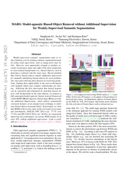 MARS: Model-agnostic Biased Object Removal without Additional
  Supervision for Weakly-Supervised Semantic Segmentation