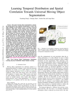 Learning Temporal Distribution and Spatial Correlation Towards Universal
  Moving Object Segmentation