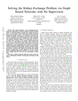 Solving the Kidney-Exchange Problem via Graph Neural Networks with No
  Supervision