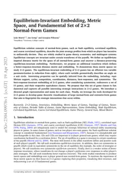 Equilibrium-Invariant Embedding, Metric Space, and Fundamental Set of
  $2\times2$ Normal-Form Games
