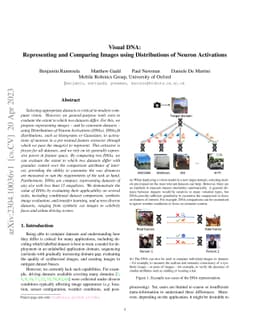 Visual DNA: Representing and Comparing Images using Distributions of
  Neuron Activations