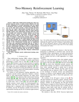 Two-Memory Reinforcement Learning