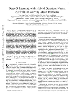Deep-Q Learning with Hybrid Quantum Neural Network on Solving Maze
  Problems
