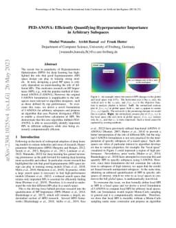 PED-ANOVA: Efficiently Quantifying Hyperparameter Importance in
  Arbitrary Subspaces