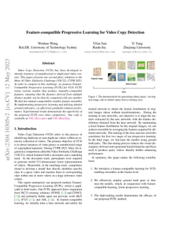 Feature-compatible Progressive Learning for Video Copy Detection