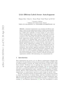 LA3: Efficient Label-Aware AutoAugment